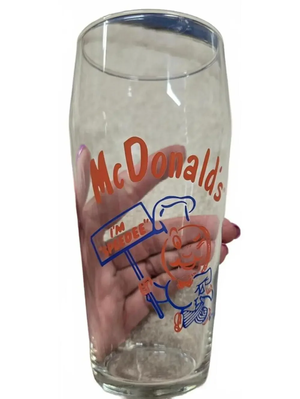 Vintage 1995 McDonald's Collectible Glasses Set of 4  Retro Advertising Graphics